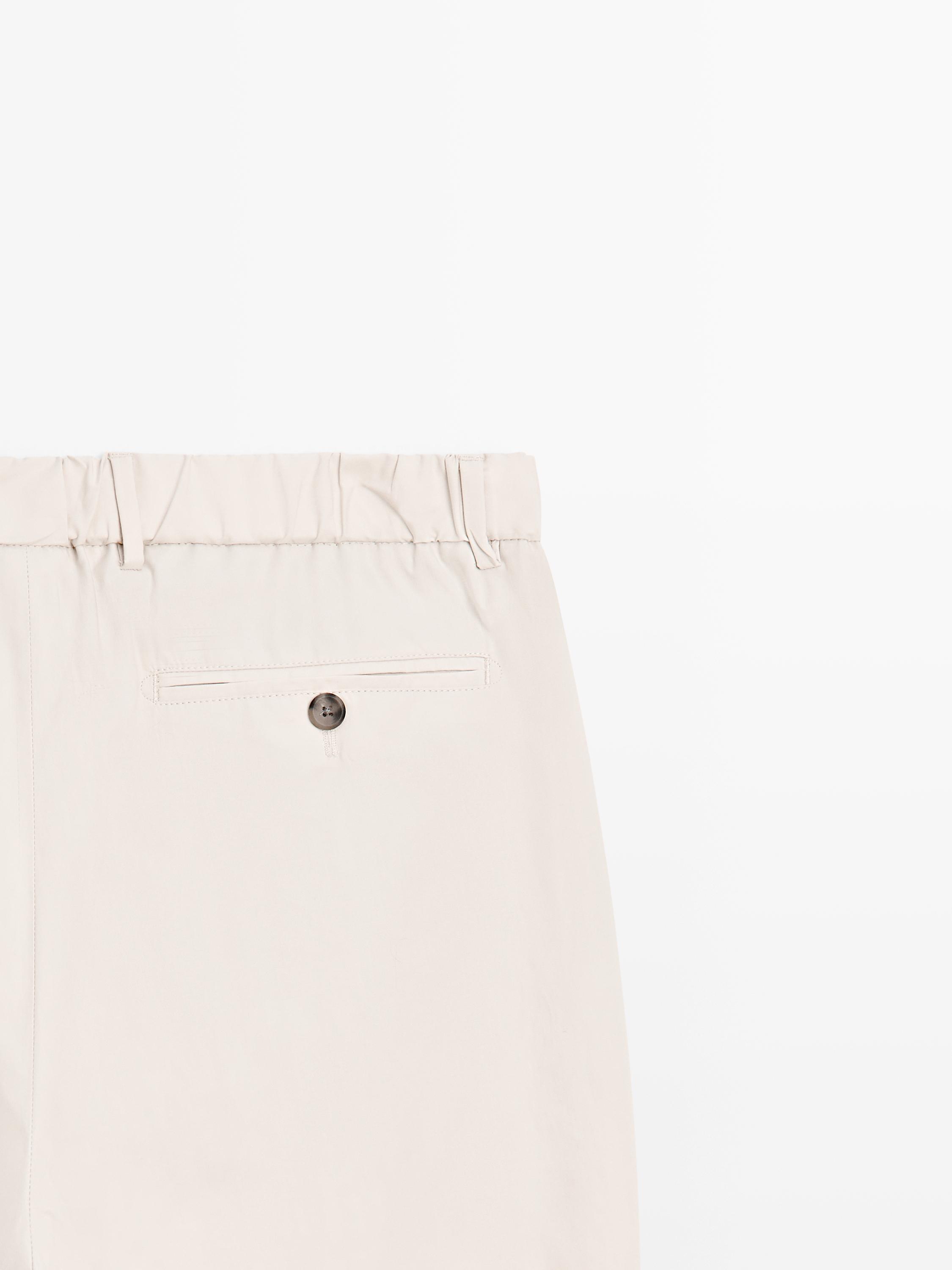 Jogger fit poplin trousers